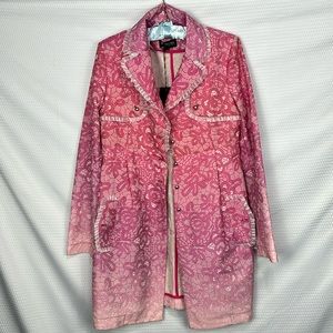 NWT Patrizia Pepe Trench Pink Degraded